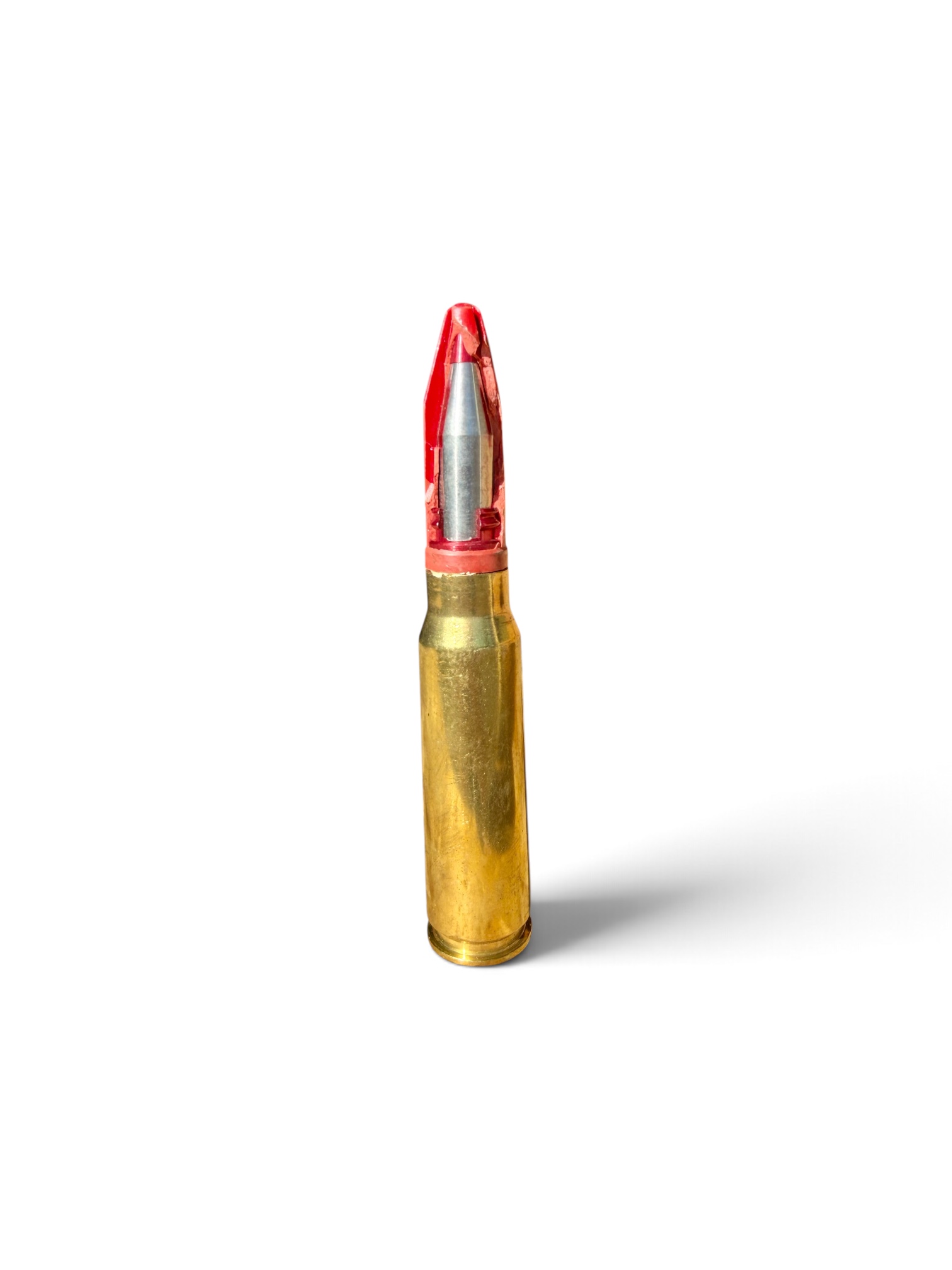 20mm Phalanx Fired Brass Case Dummy Round with Broken Red Sabot – Cutaway? – Price Each