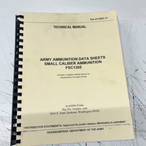 Technical manual. Army ammunition data sheet up to 30mm. Ammo Guide www.cdvs.us