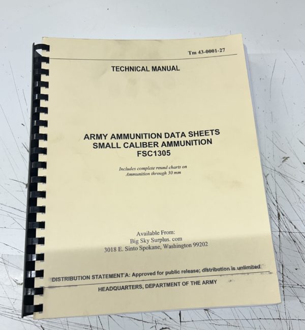 Technical manual. Army ammunition data sheet up to 30mm. Ammo Guide www.cdvs.us