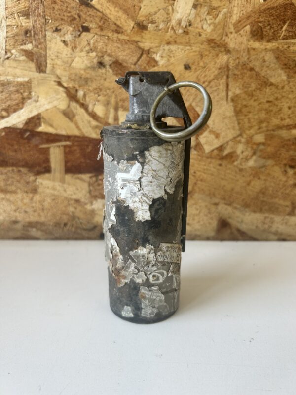 Flash bang, Inert fired with fired fuse. With striker and spoon. As is