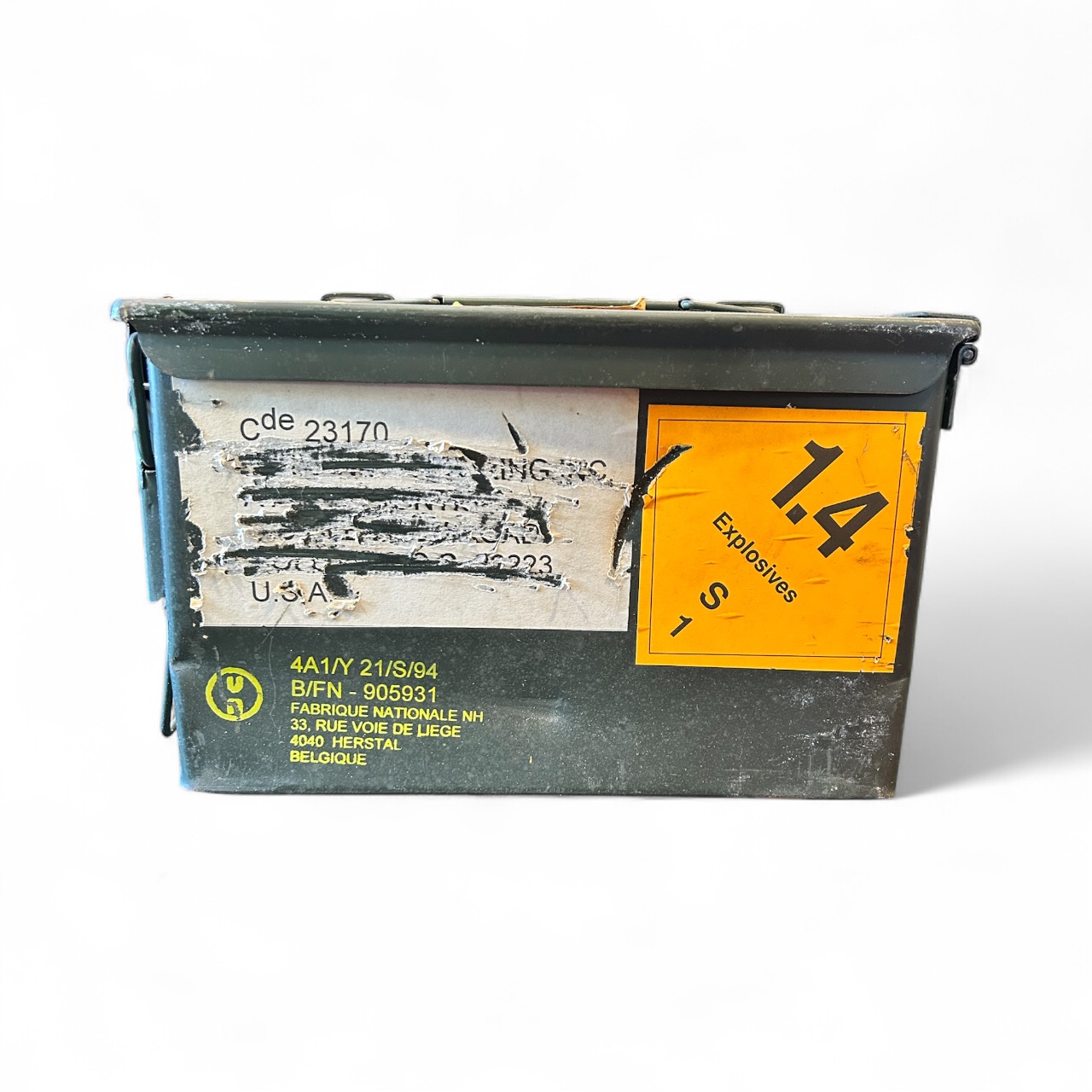50 Cal Crimp Type Blanks Linked in Original 50 Caliber Can. 100 Rounds - Image 4