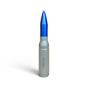 25mm Bushmaster in New Fired Case and Inert Blue TP Projectile Dummy Round. Price Each