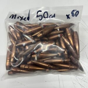50 cal Mixed Bullets. Grade 2. 80 pack