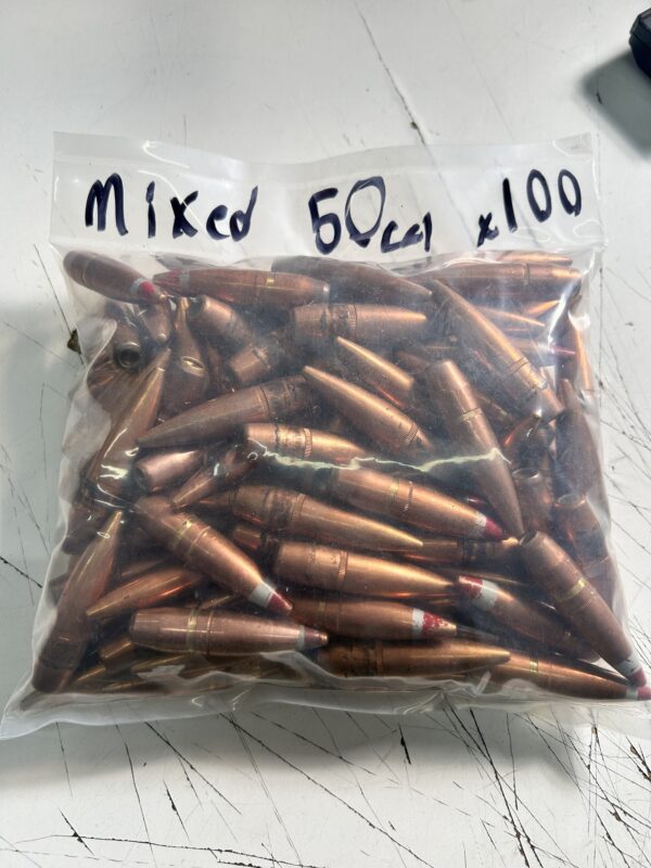 50 cal Mixed Bullets. Grade 2. 100 pack