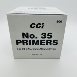 50 Cal. BMG CCI No. 35 primers. 500 pack 50 Caliber www.cdvs.us