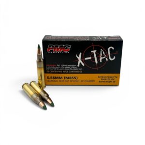 PMC X-TAC 5.56 NATO 62 GRAIN GREEN TIP. FREE SHIPPING ON CASE QUANTITY.