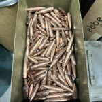 50 cal API  projectiles, Unsized, Unpainted 400 projectiles in a free 50 caliber can. Grade 2