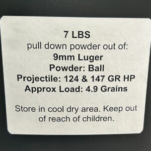 9mm Luger pull down powder out of 115 and 124 gr HP. 7 LBS 9MM cdvs.us