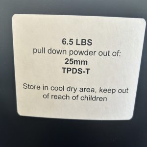 25MM TPDS-T pull down powder  6.5 LBS. 25MM www.cdvs.us
