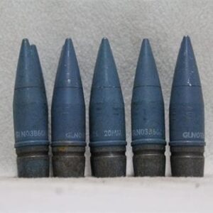 20mm Vulcan tp projectile, long pointed with cupro nickle driving band, pack of 10