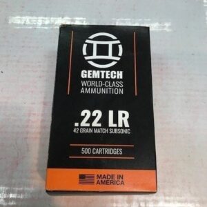 Gemtech 22LR 42 Grain Match subsonic. cdvs.us