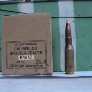 50 cal spotter tracer ammo  M-48 A2. 47 round can. 50 Caliber Spotter cdvs.us