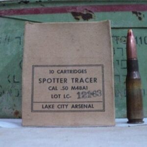 50 cal spotter tracer ammo, M-48-A1, 110 round can. 50 Caliber Spotter cdvs.us