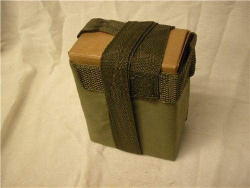 308 M-60 100 Round box and Bandoleers. This pack comes with 6 of the boxes in bandoleers.