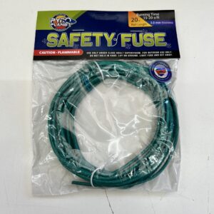 cannon fuse 20′ roll. 15-20 seconds to the foot burn rate. 30MM cdvs.us