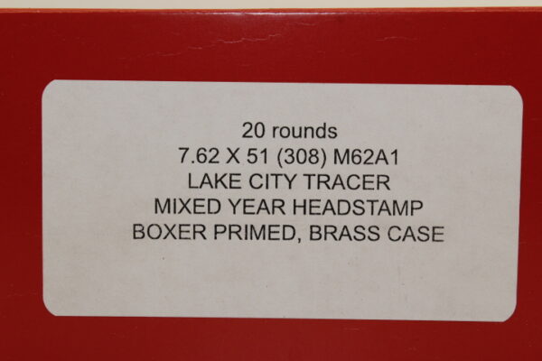 .308 (7.62x51) Lake City M62A1 Tracer Ammunition. 20 rounds - Image 4