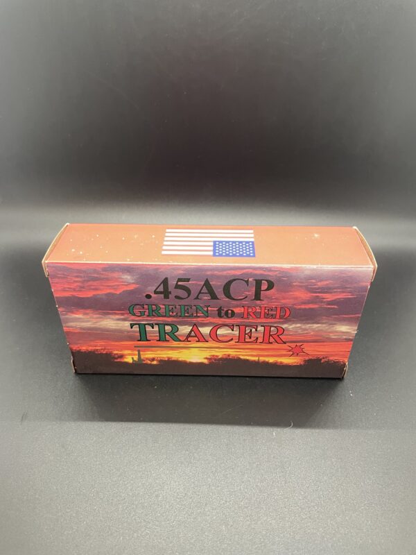 45 ACP GREEN TRACER AMMO. HAPPY VALLEY 50 ROUND BOX - Image 8