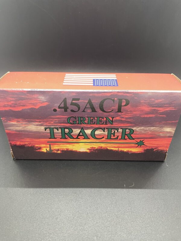 45 ACP GREEN TRACER AMMO. HAPPY VALLEY 50 ROUND BOX - Image 10