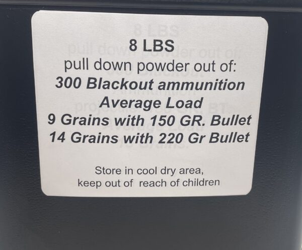 300 ACC Blackout (7.62X35) pull down powder. 8 LBS - Image 3