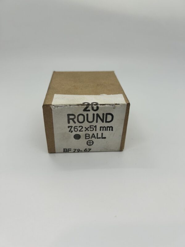 7.62x51 Nato ball ammo. 20 round box