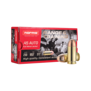 Norma Range & Training Ammunition 45 ACP 230 Grain Full Metal Jacket 45 ACP cdvs.us