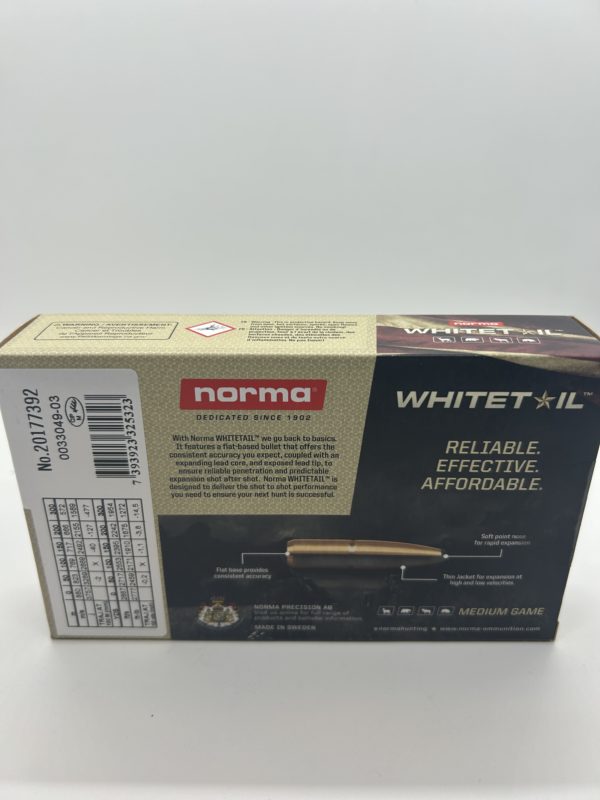 Norma Whitetail 30-06 Springfield Ammo 150 Grain Jacketed Soft Point Box of 20 30-06 www.cdvs.us