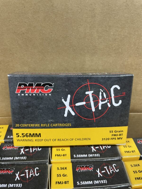 PMC X-TAC 5.56 NATO AMMO 55 GRAIN FMJBT. 1000 round case. - Image 3