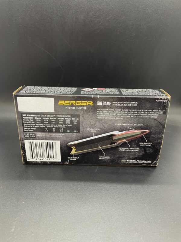 Berger Hybrid Hunter 300 Win Magnum 185 Grain - Image 2