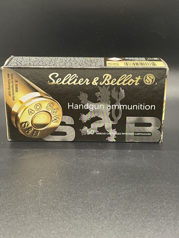 Sellier & Bellot 40 S&W Ammo 180 Grain Jacketed Hollow Point. 1000 round case