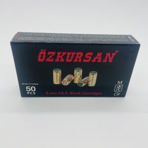 OZKURSAN BLANK CARTRIDGES CALIBER 9MM P.A.K. 50 PCS Limited Supply cdvs.us