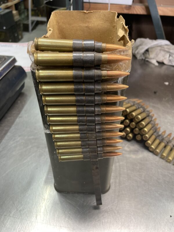 30-06 M2 ball ammunition linked. 240 rds total - Image 2