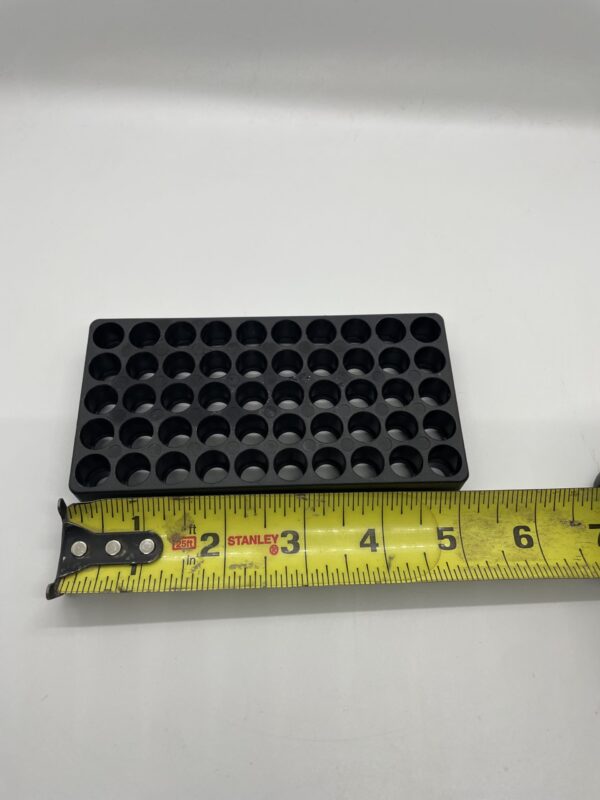 BLACK PLASTIC AMMUNITION TRAY FOR 9MM, 380, .38,  - 50 ROUND CAPACITY. 25 PACK - Image 3