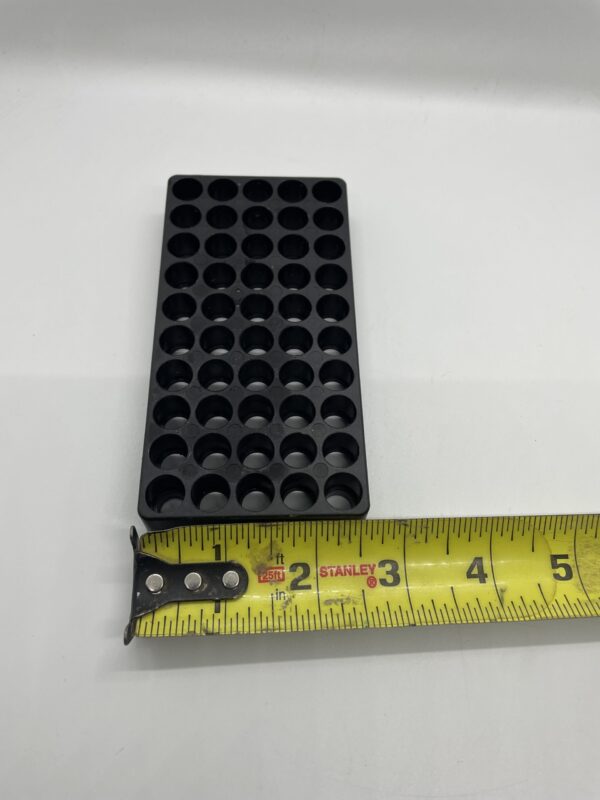 BLACK PLASTIC AMMUNITION TRAY FOR 9MM, 380, .38,  - 50 ROUND CAPACITY. 25 PACK - Image 2