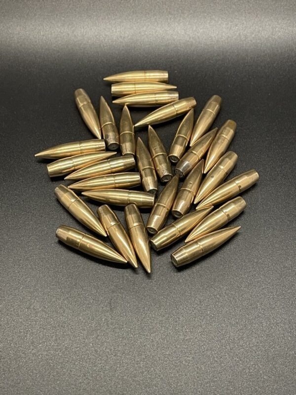 30 Caliber 185 grain +/- B.T. FMJ bullets, pack of 100