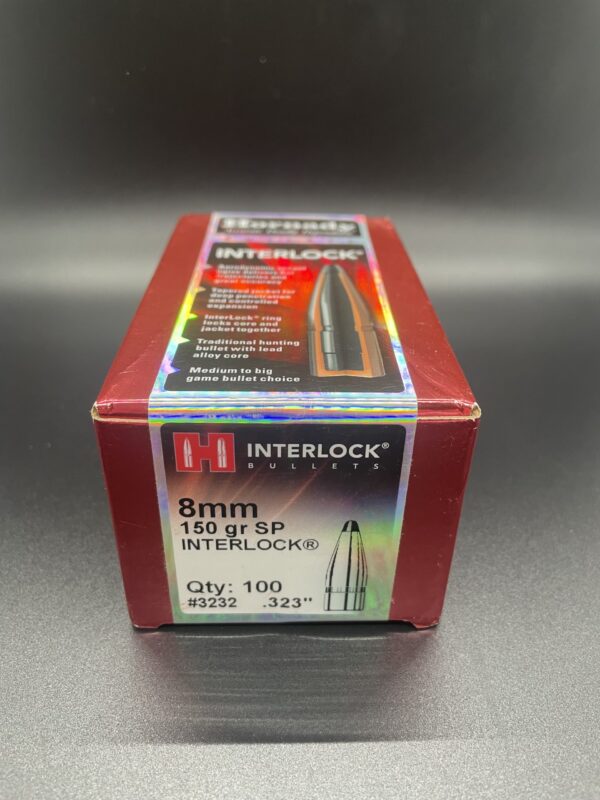 Hornady InterLock Bullets 8mm (323 Diameter) 150 Grain Spire Point Box of 100