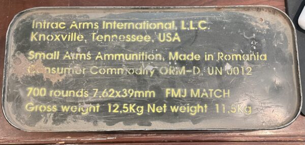 700 Rounds 7.62x39mm FMJ Match