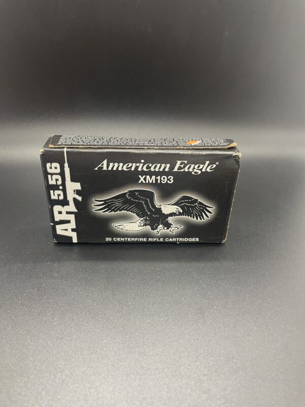 FEDERAL AMERICAN EAGLE 5.56X45MM AMMO 55 GRAIN FULL METAL JACKET - XM193