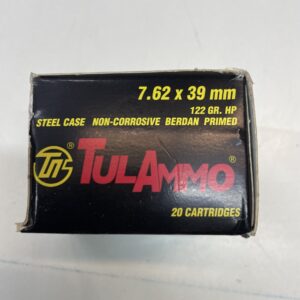 7.62×39 122 Grain Hollow Point TulAmmo. 20 rounds 7.62x39 cdvs.us