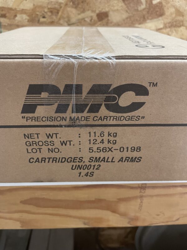 PMC X-TAC 5.56 NATO AMMO 55 GRAIN FMJBT. 1000 round case. - Image 2