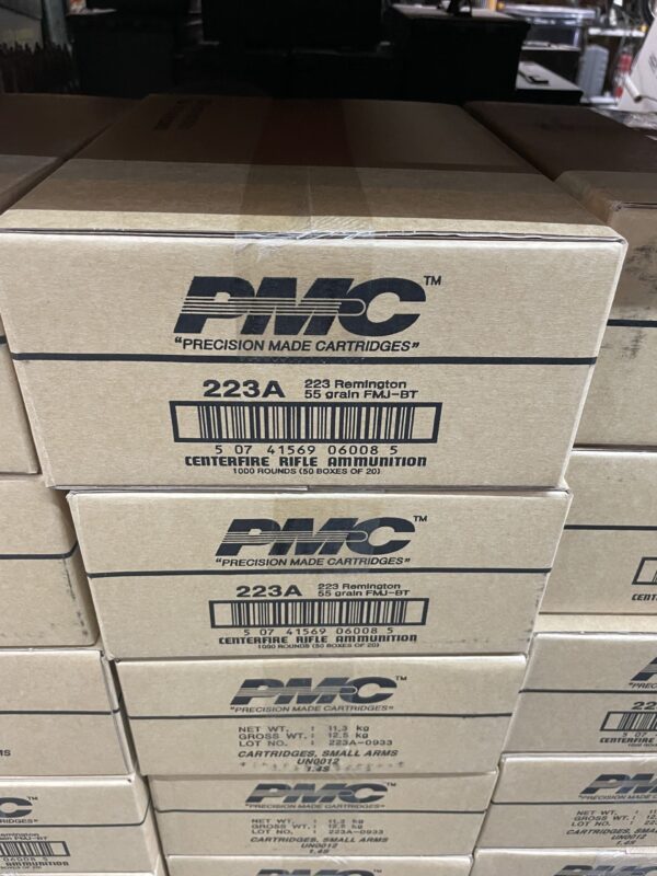 PMC X-TAC 5.56 NATO AMMO 55 GRAIN FMJBT. 1000 round case. - Image 5