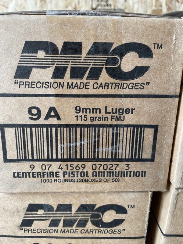 PMC Bronze 9mm 115 Grain. 1000 rd case.