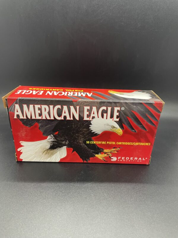 FEDERAL AMERICAN EAGLE 45 ACP AUTO AMMO 230 GRAIN FULL METAL JACKET. 50 Round Box