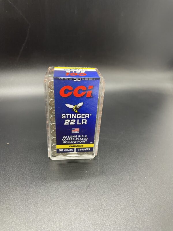 CCI Ammunition Stinger .22 Long Rifle 32 Grain Copper Plated Hollow Point Rimfire Ammunition