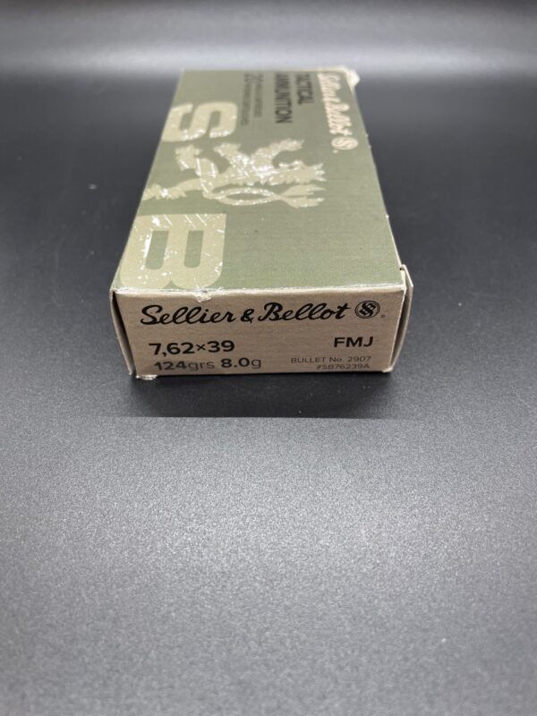 Sellier & Bellot 7.62x39mm Ammo 124 Grain Full Metal Jacket - Image 2