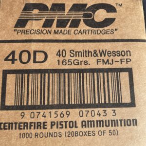 PMC Bronze .40 S&W Ammo 165 Grain Full Metal Jacket 50  rounds 40 Caliber cdvs.us