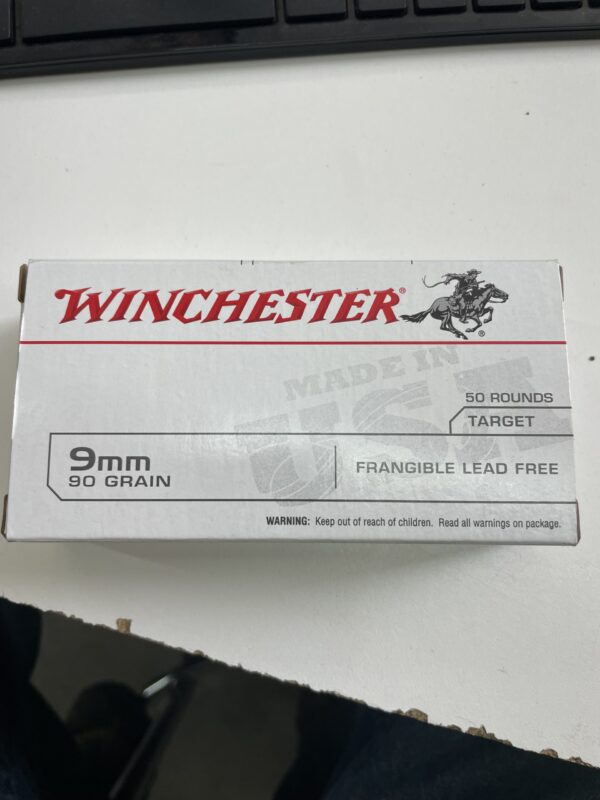 Winchester USA 9mm Luger 90gr Frangible Lead Free Ammunition /50 - Image 5