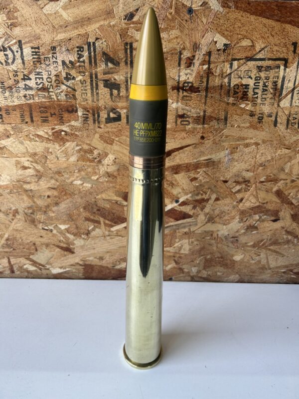 40MM M25 BRASS CASE WITH L-70 PROJECTILE. Price each