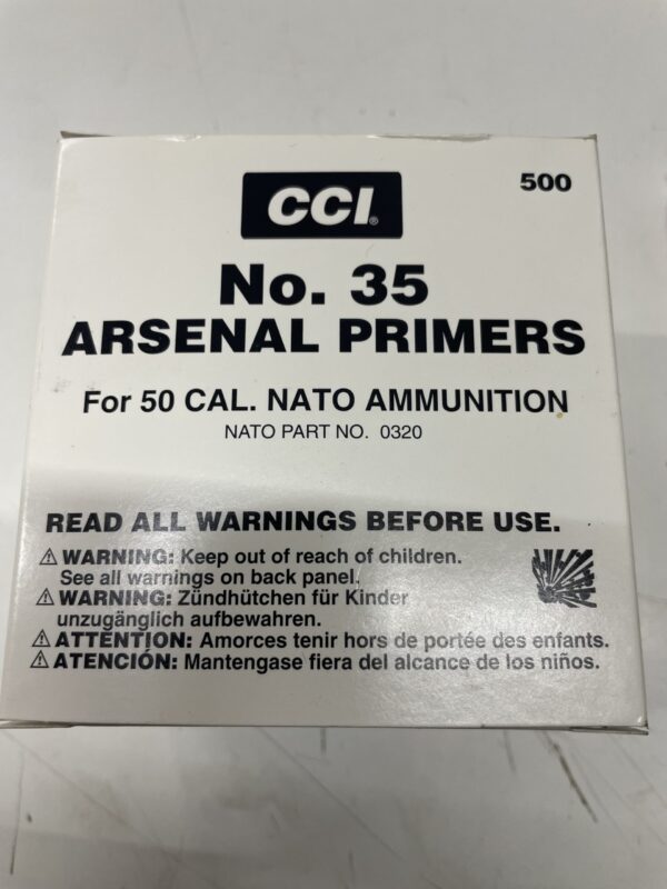 50 Cal. BMG CCI No. 35 primers. 500 pack - Image 6