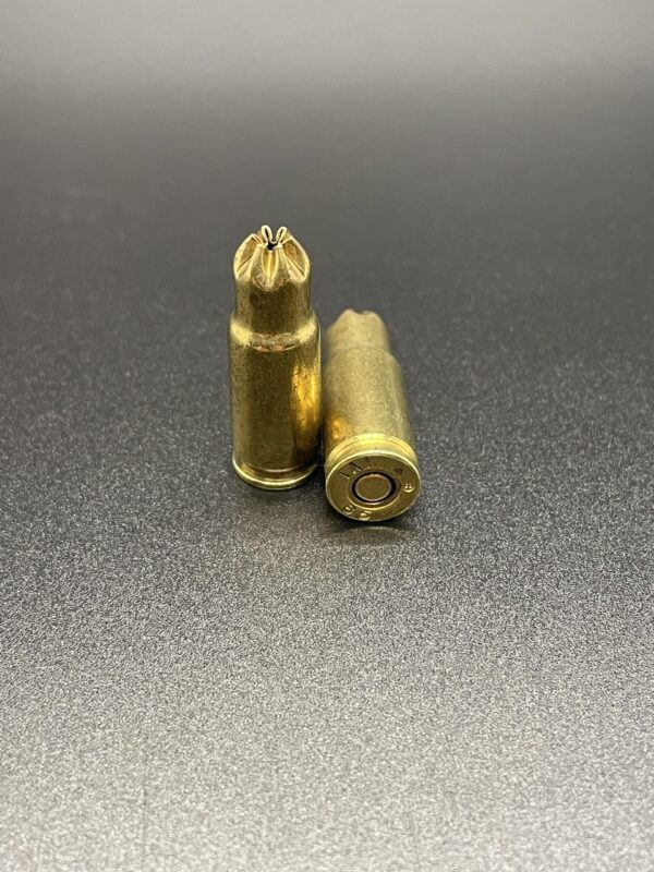 9MM Luger Re-loadable, Non Corrosive, crimp type blanks for re-enactments. 100 round bag. - Image 2