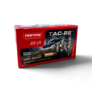Norma TAC-22 .22 LR 40 Grain Lead Round Nose Ammunition